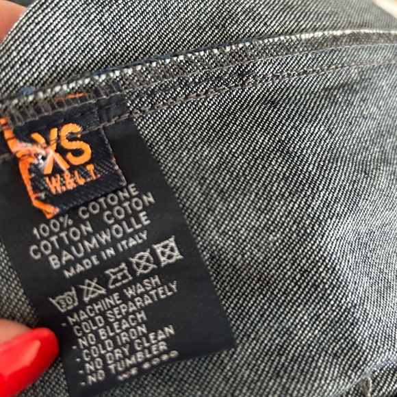 90's W&LT Wild And Lethal Trash Walter Van Beirendonck Denim Jean Skirt Size XS - Picture 3 of 5